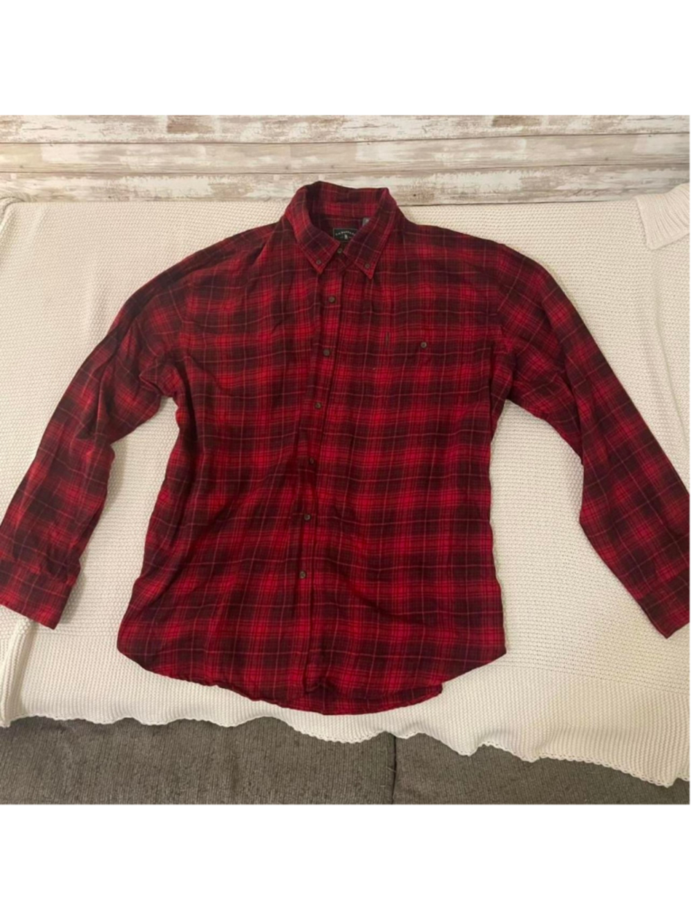 G.H. Bass & Co. Red and Black Checkered Shirt